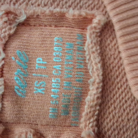 Aerie Peach Knit Sweatshirt - Picture 3 of 7